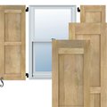 Ekena Millwork Americraft 2 Equal Flat Panel Exterior Real Wood Shutters, RW101FP12X55UNH RW101FP12X55UNH